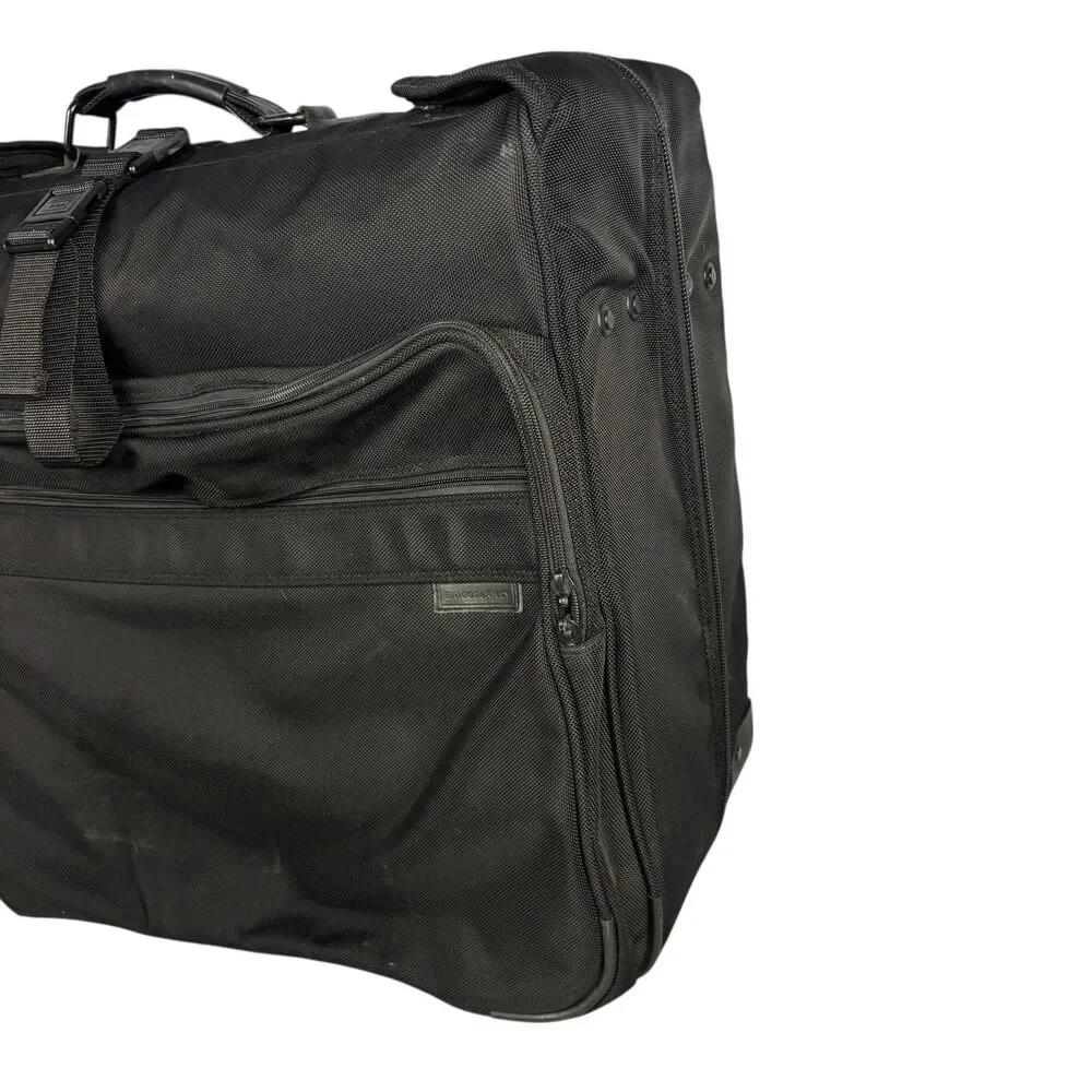 Briggs & Riley Black Ballistic Nylon 20” Compact Wheeled Garment Bag